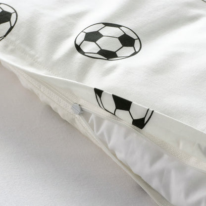 IKEA SPORTSLIG Duvet cover and pillowcase, football pattern, Twin