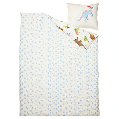 IKEA JÄTTELIK Duvet cover and pillowcase, Dinosaurs/white, Twin