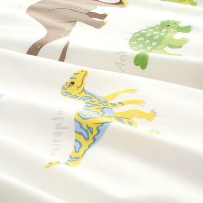 IKEA JÄTTELIK Duvet cover and pillowcase, Dinosaurs/white, Twin