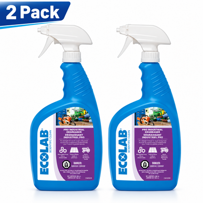 (2 Pack) ECOLAB Pro Industrial Degreaser Professional Strength Spray, 946 mL