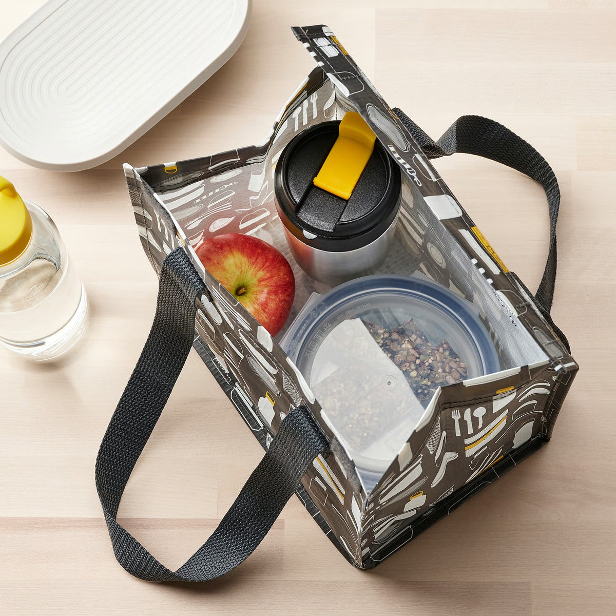 IKEA ENVÄLDIG Insulated steel flask, stainless steel/black, 35 cl (12 oz)