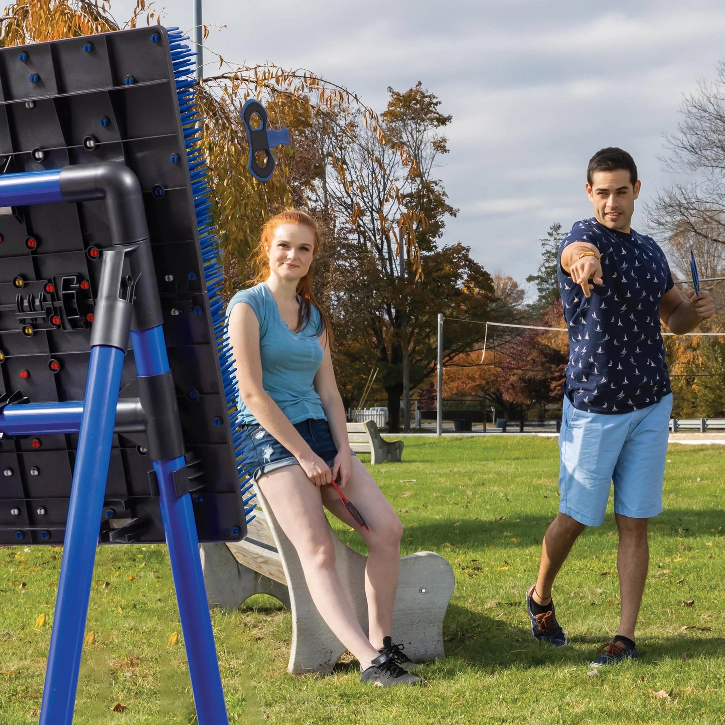EastPoint Axe Throw Target Game with Throwing Stars – Backyard Outdoor Competition Set