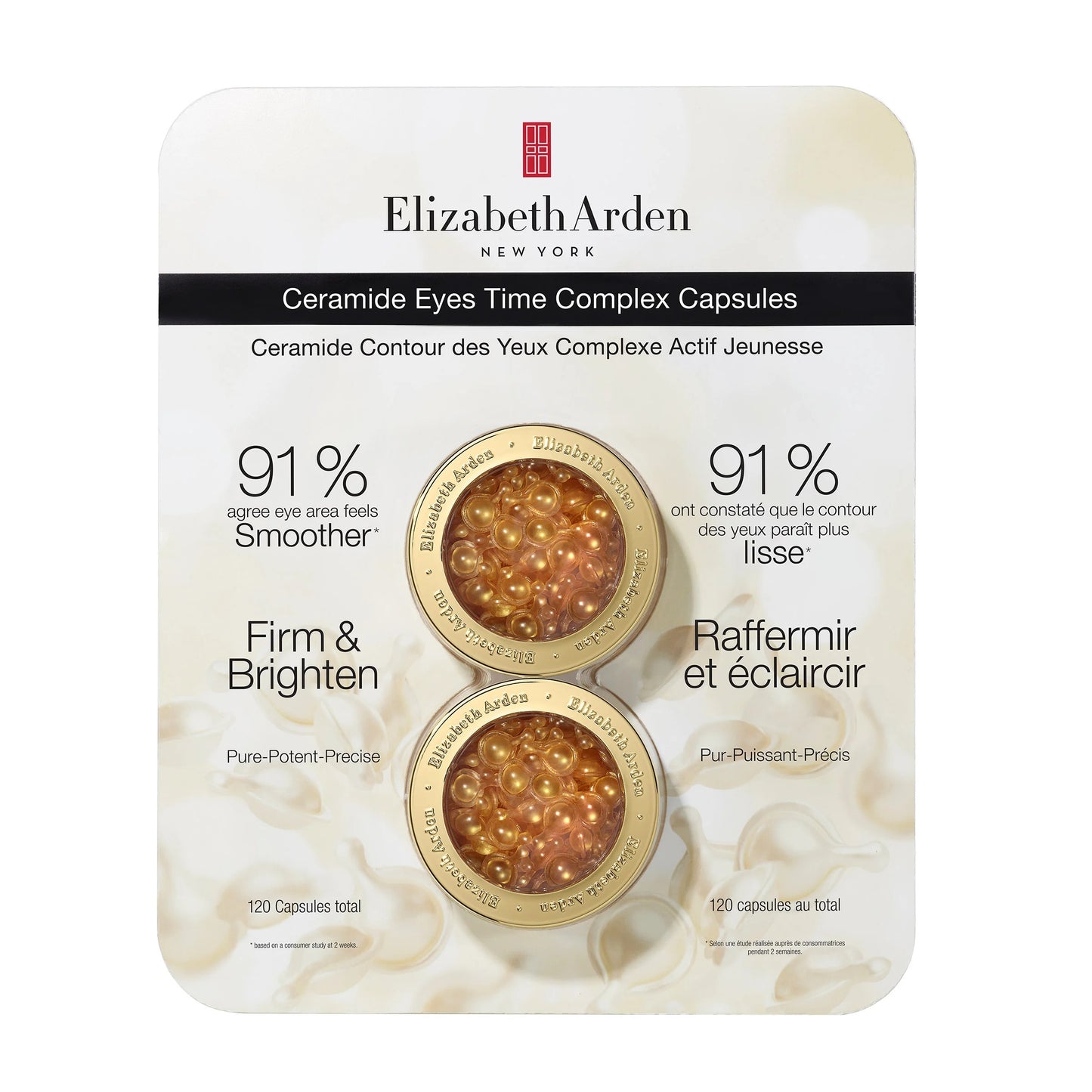 Elizabeth Arden Ceramide Eyes Time Complex Capsules | Advanced Eye Serum Capsules for Fine Lines & Hydration