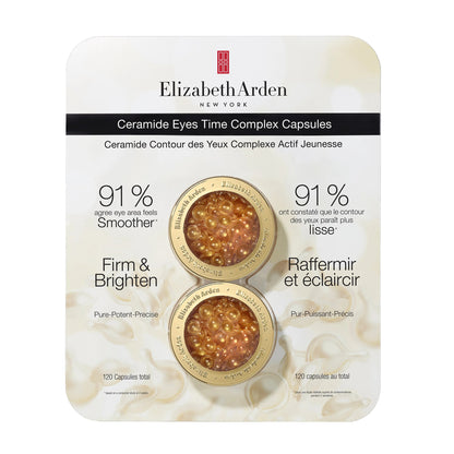 Elizabeth Arden Ceramide Eyes Time Complex Capsules | Advanced Eye Serum Capsules for Fine Lines & Hydration
