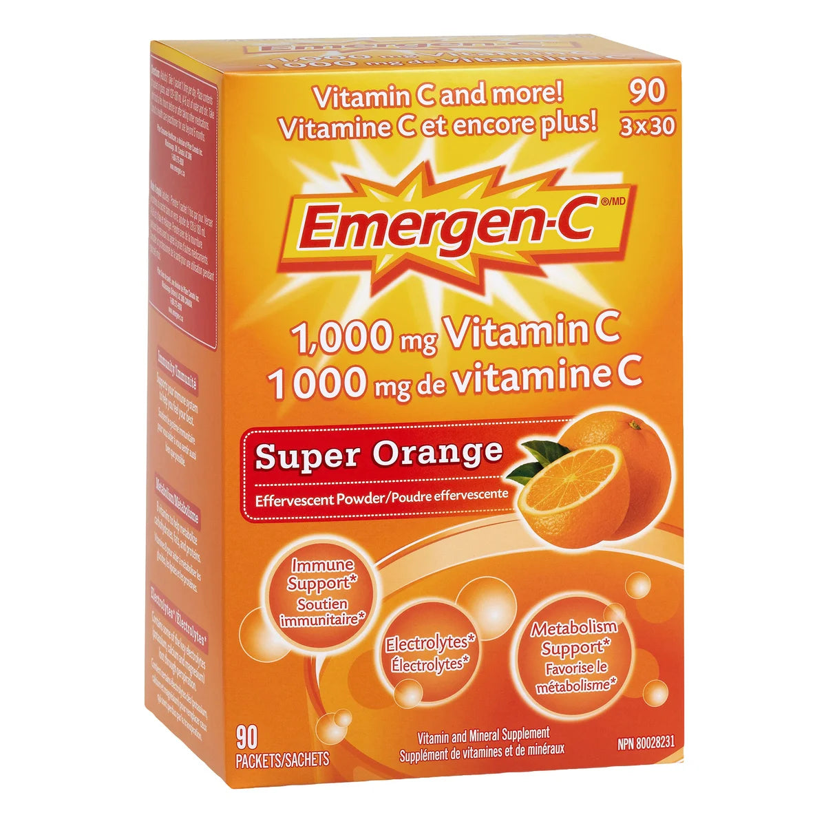 Emergen-C Super Orange, 1000mg Vitamin C