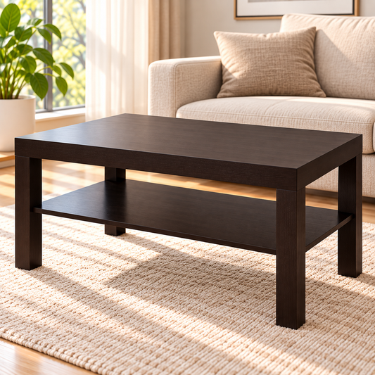 IKEA LACK Modern Rectangular Coffee Table, Black-Brown, 90x55 cm (35 3/8x21 5/8 "), Minimalist Wooden-Look Living Room Centre Table, Lightweight Sofa Table for Apartment, Lounge & Small Spaces