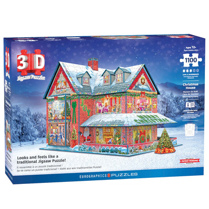 Eurographics 3D Christmas House 1100-Piece Puzzle