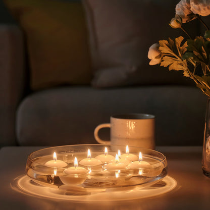 IKEA FENOMEN Unscented floating candle, natural, 4 hr 24 pack