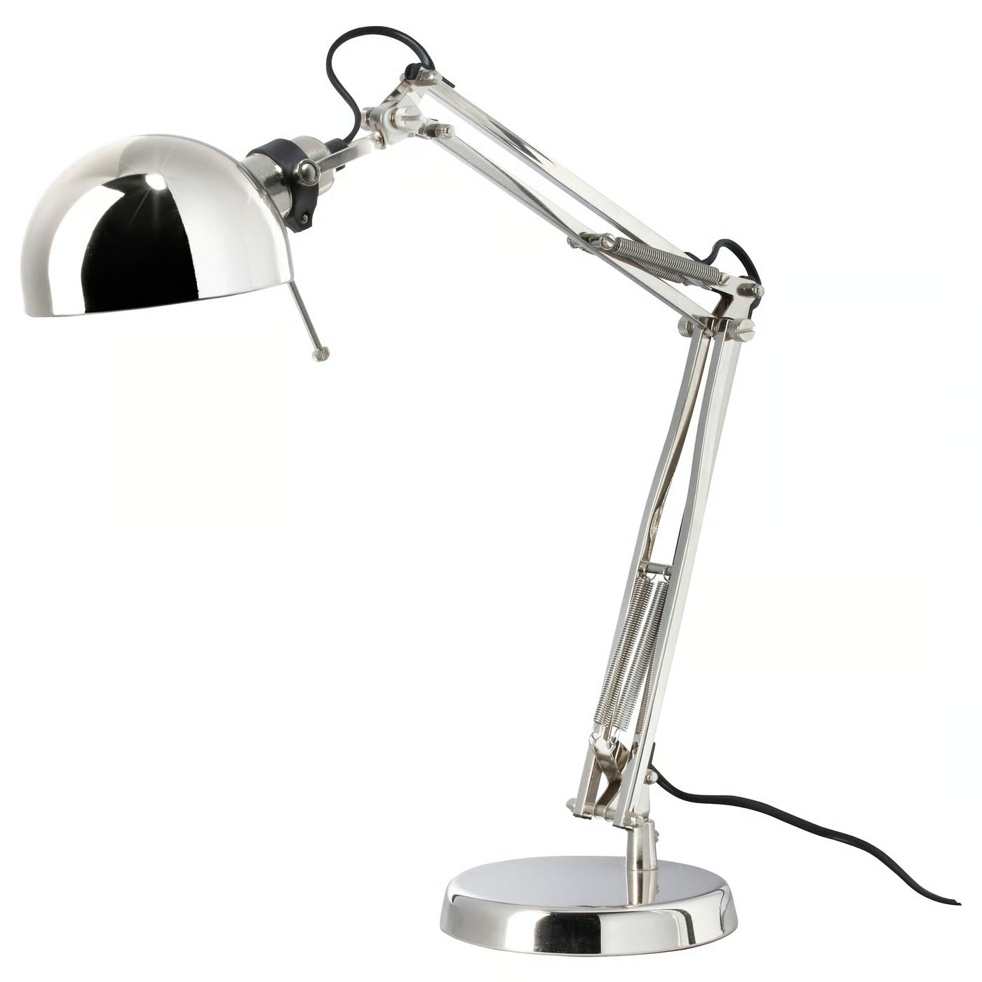 IKEA FORSÅ Adjustable Work Lamp – Nickel-Plated Steel Desk & Reading Lamp
