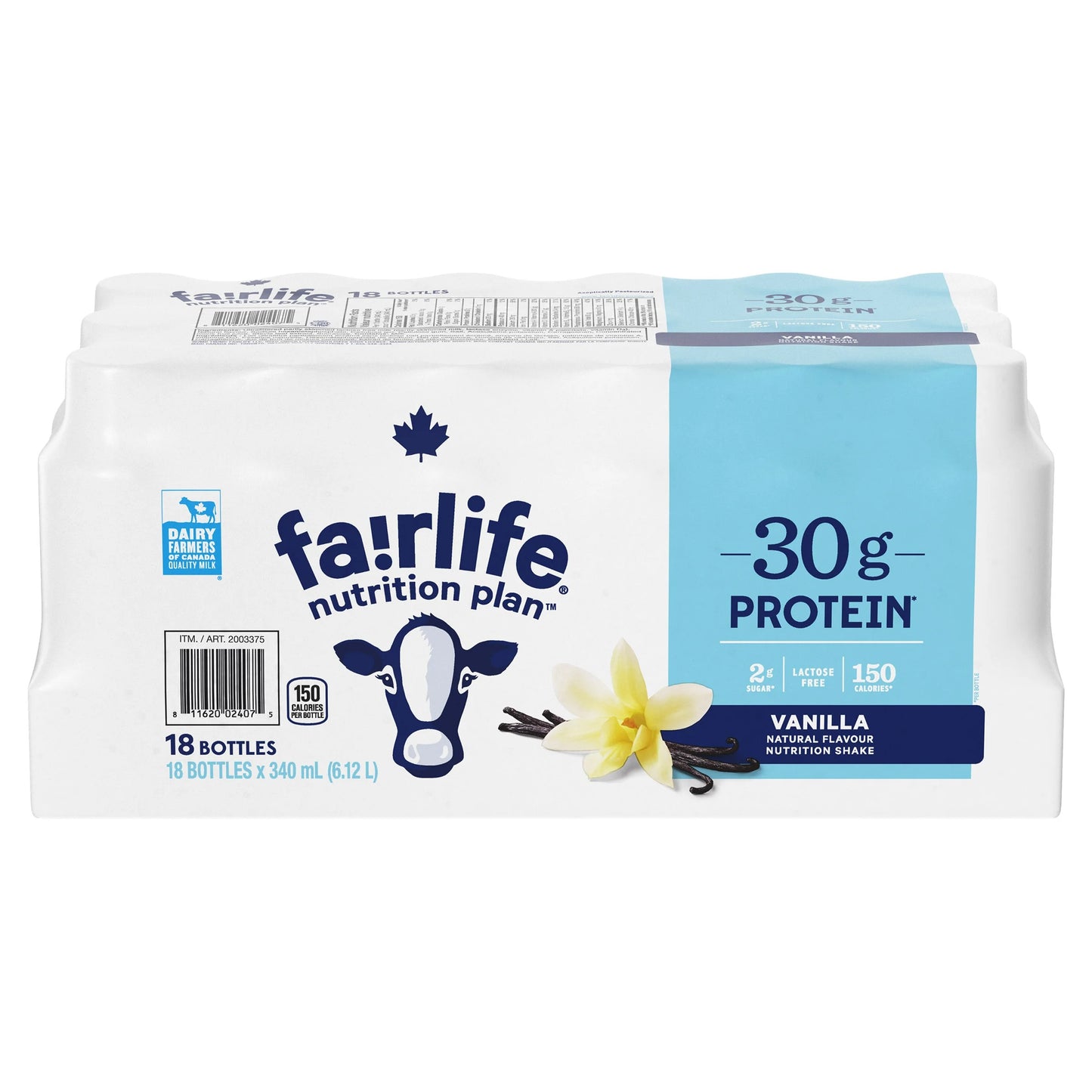 Fairlife Vanilla High Protein Shake – 18 x 340mL Bottles