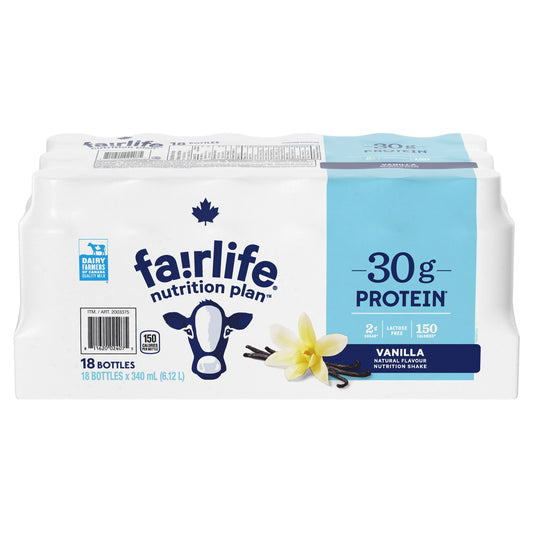 Fairlife Vanilla High Protein Shake – 18 x 340mL Bottles