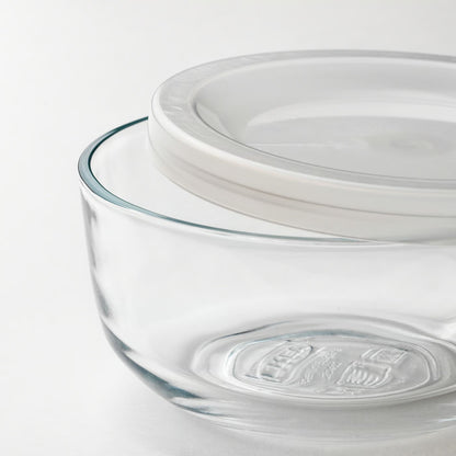 IKEA BESTÄMMA Food container with lid, set of 3, glass
