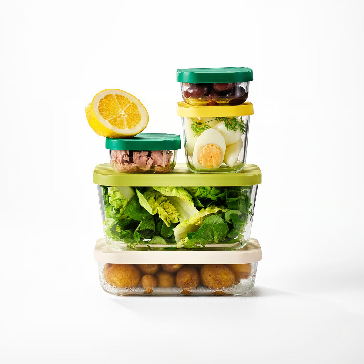 (5-Piece) IKEA Glass Food Storage Container Set with Lids