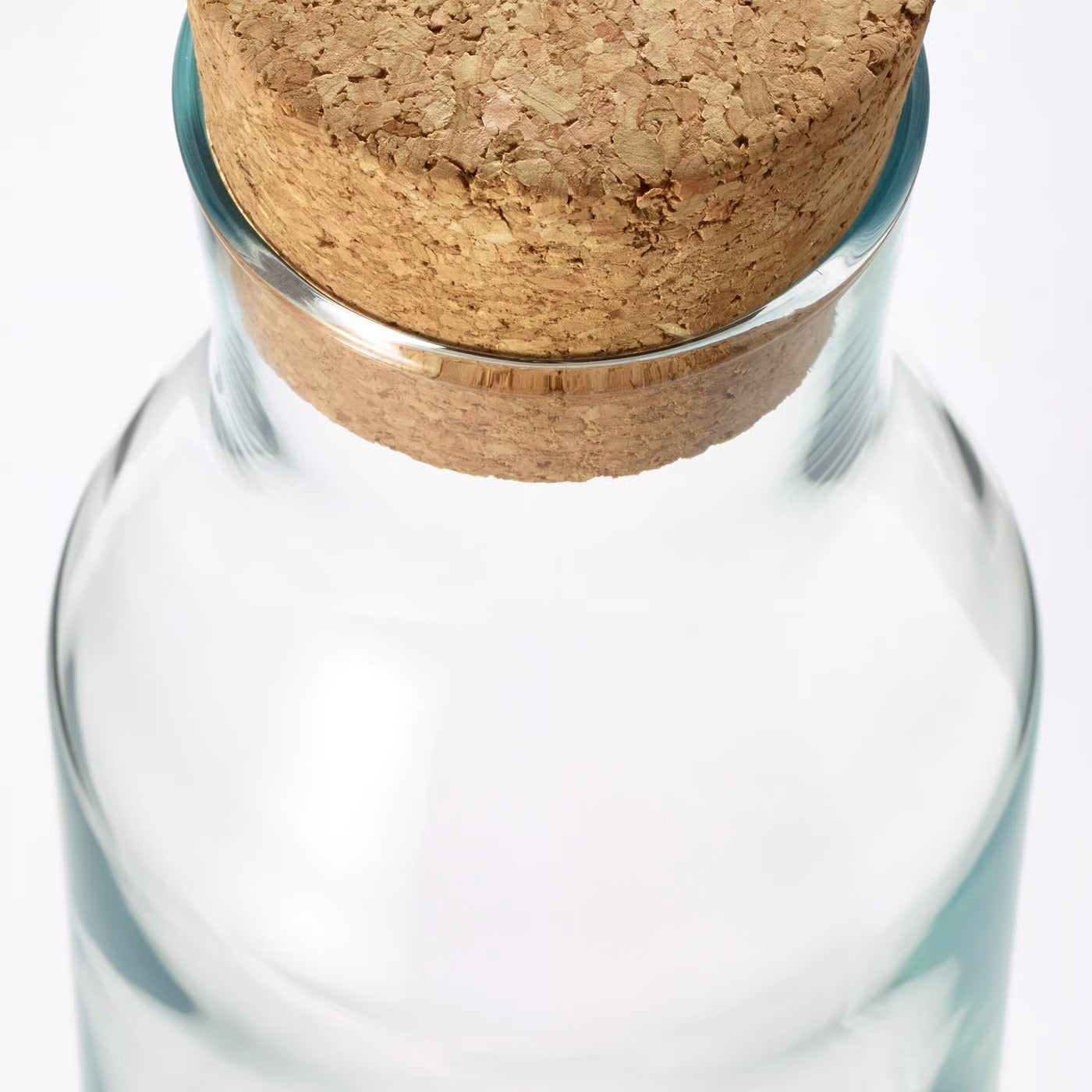 IKEA 1L Clear Glass Carafe with Cork Stopper – Heat-Resistant Beverage Pitcher, 34 oz