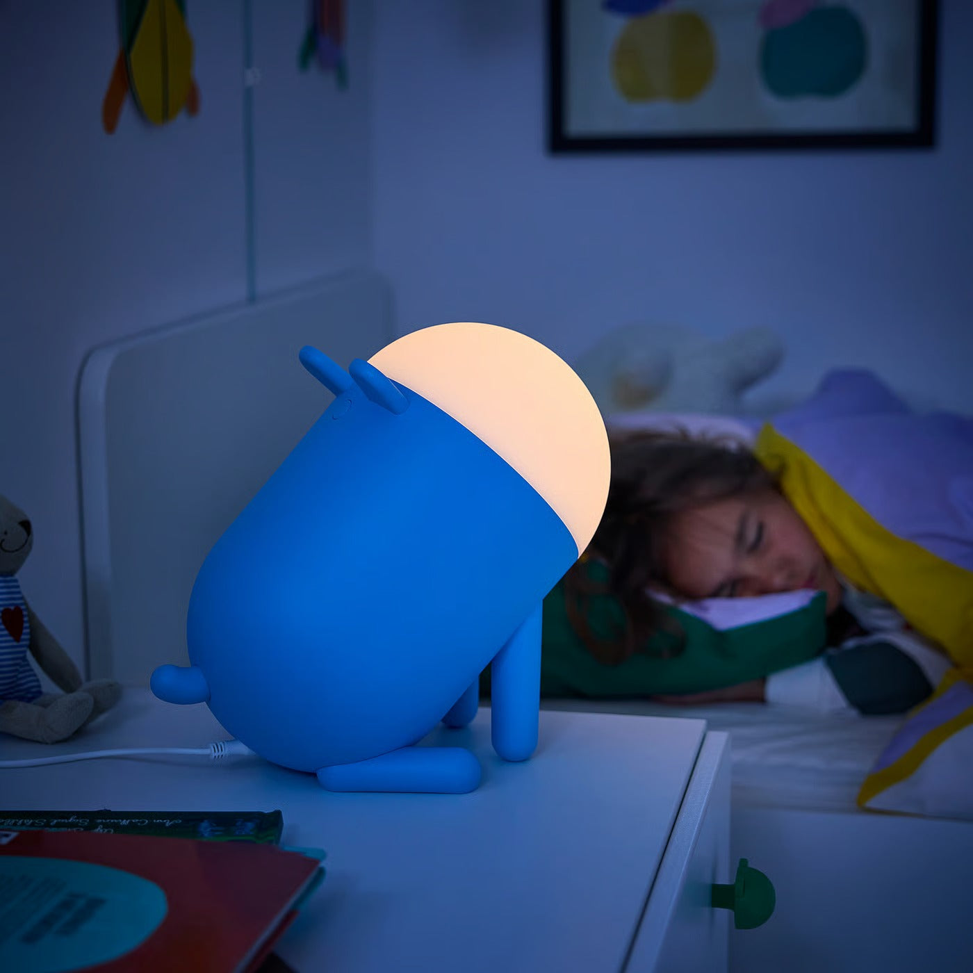 IKEA GREJSIMOJS LED table lamp, dimmable/dog blue