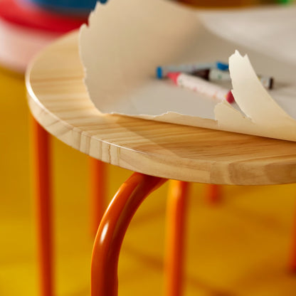 IKEA GREJSIMOJS Children's table, wood/orange, 84x42 cm (33 1/8x16 1/2 ")