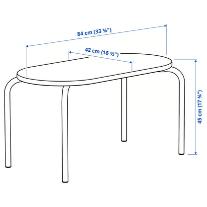 IKEA GREJSIMOJS Children's table, wood/orange, 84x42 cm (33 1/8x16 1/2 ")