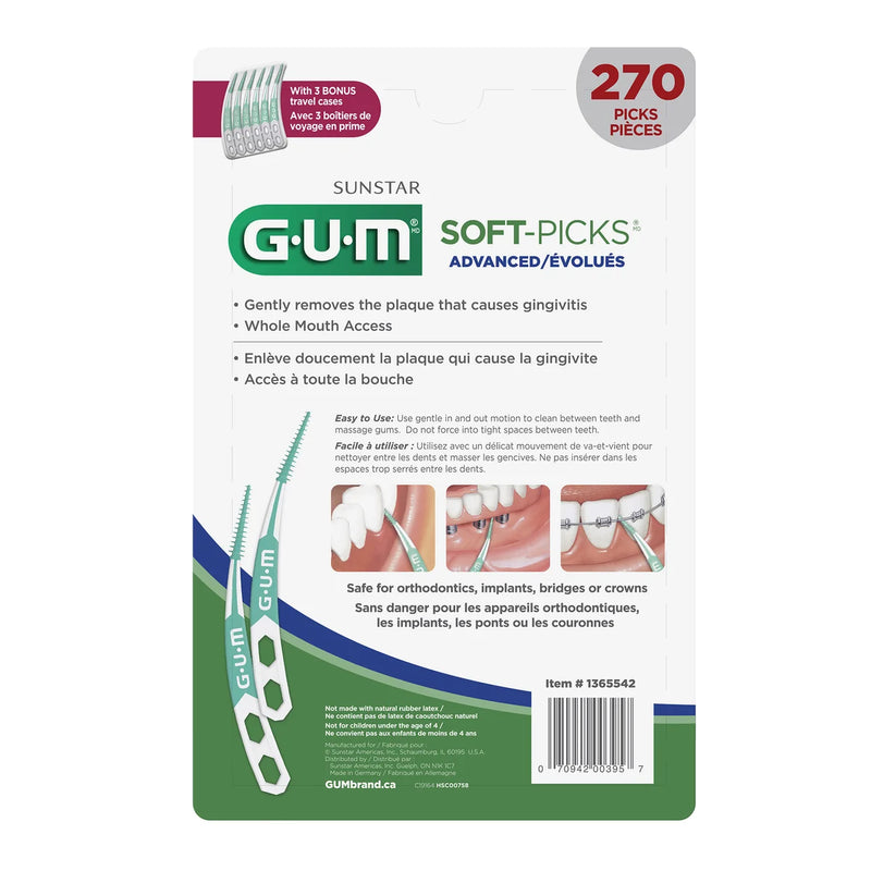 GUM Soft-Picks Advanced Dental Picks, 270 ct