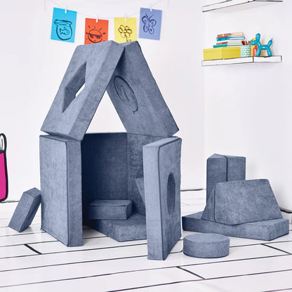 Yourigami 12-piece Convertible Play Fort for Kids