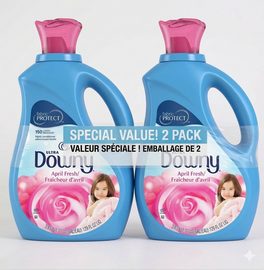 Downy Ultra Liquid Fabric Conditioner April Fresh 150 Loads 3.83 L ( 2 Packs)