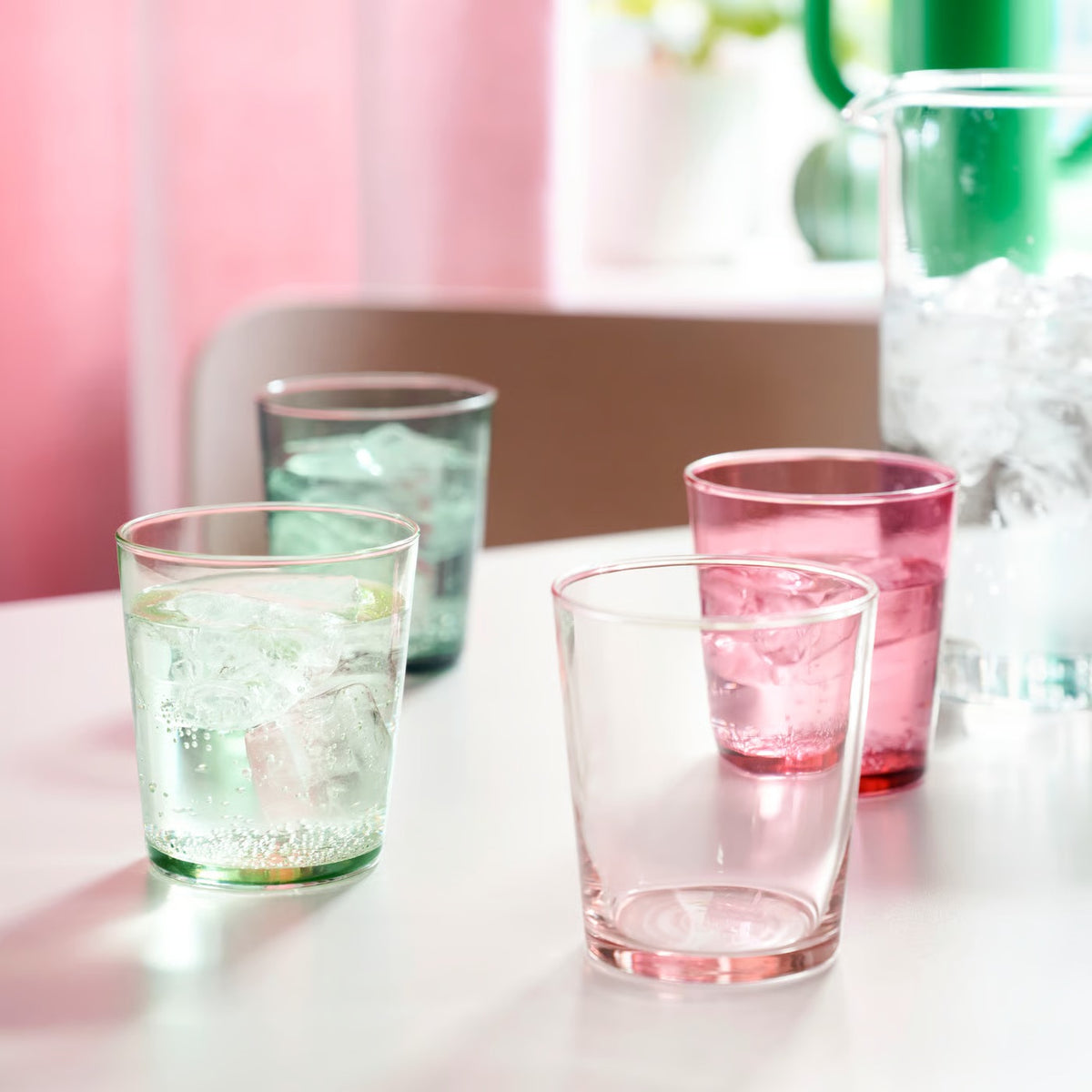 IKEA PAPPERSBJÖRK Glass, mixed colors, 30 cl (10 oz)