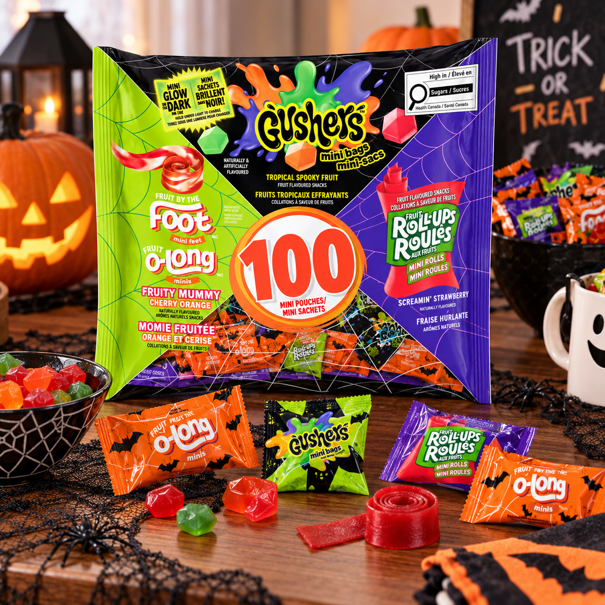 Halloween Candy Variety Pack, 100 Mini Pouches, 1.19 kg