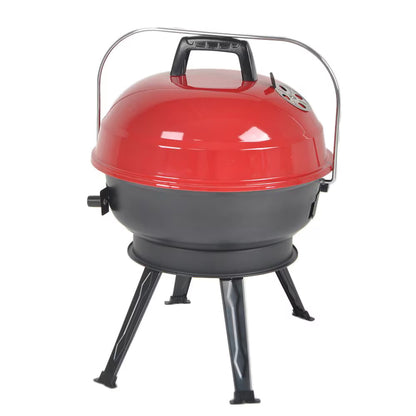 HDG 14-inch Portable Charcoal BBQ Grill – Red