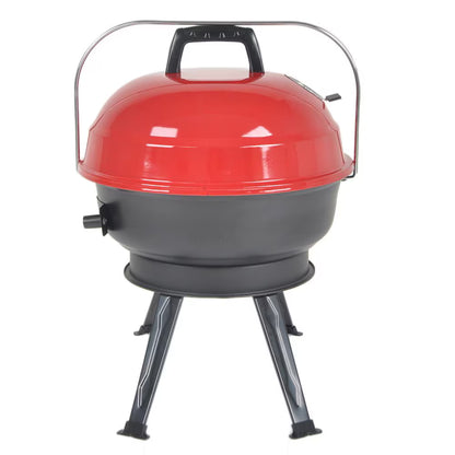 HDG 14-inch Portable Charcoal BBQ Grill – Red