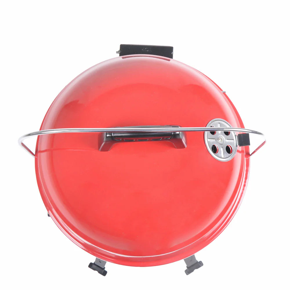 HDG 14-inch Portable Charcoal BBQ Grill – Red