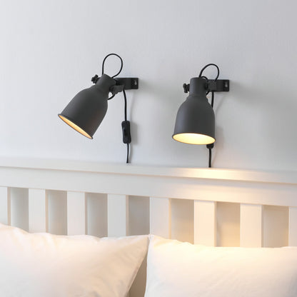 IKEA HEKTAR Wall/clamp spotlight, dark gray