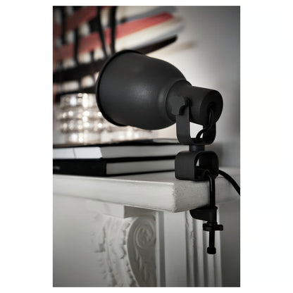 IKEA HEKTAR Wall/clamp spotlight, dark gray