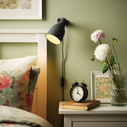 IKEA HEKTAR Wall/clamp spotlight, dark gray