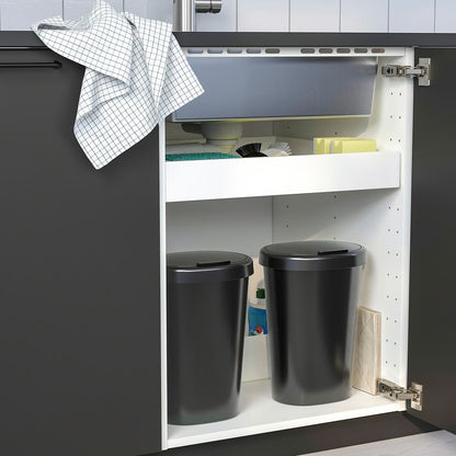 IKEA HOLASS Bin with lid, 8 l (2 gallon) - Black