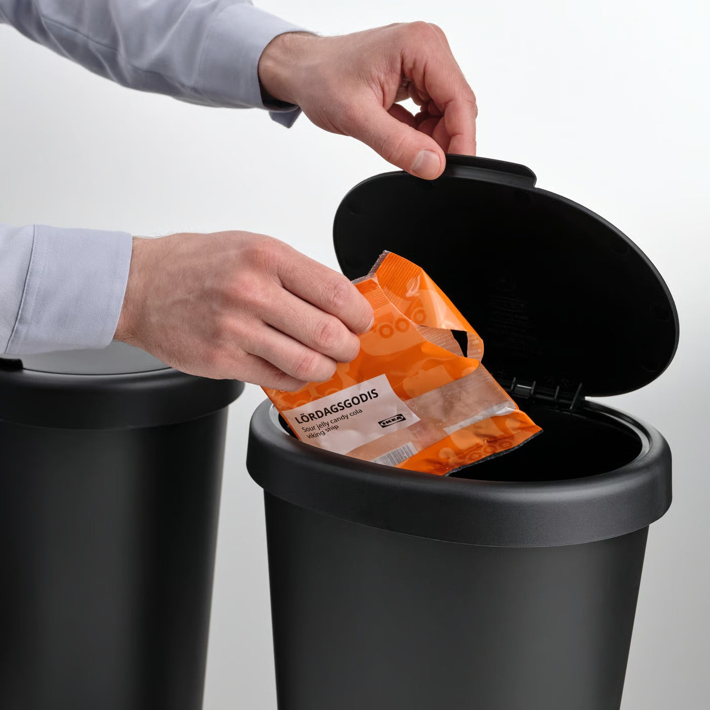 IKEA HOLASS Bin with lid, 8 l (2 gallon) - Black