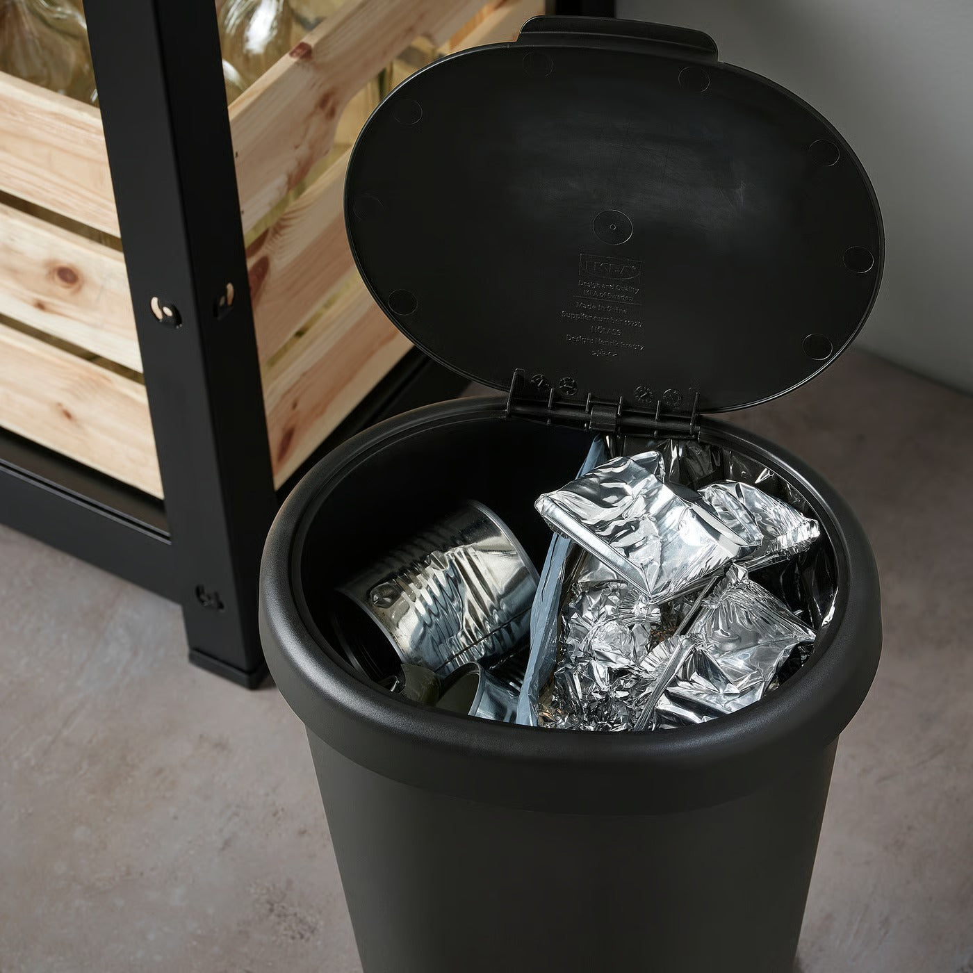 IKEA HOLASS Bin with lid, 8 l (2 gallon) - Black