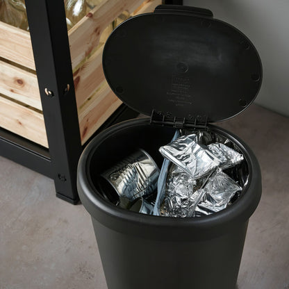 IKEA HOLASS Bin with lid, 8 l (2 gallon) - Black