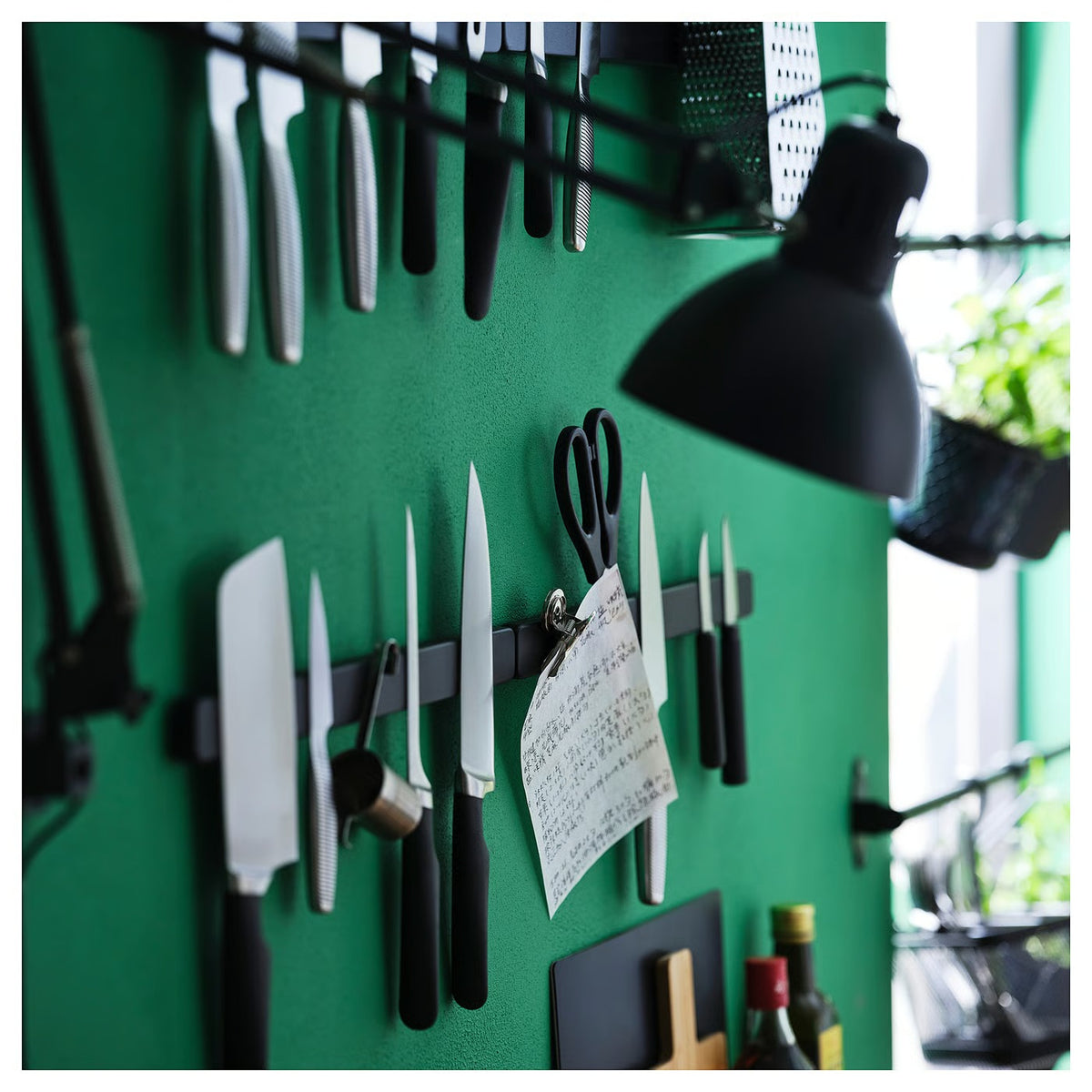 IKEA HULTARP Magnetic knife rack, black, 38 cm (15 ")