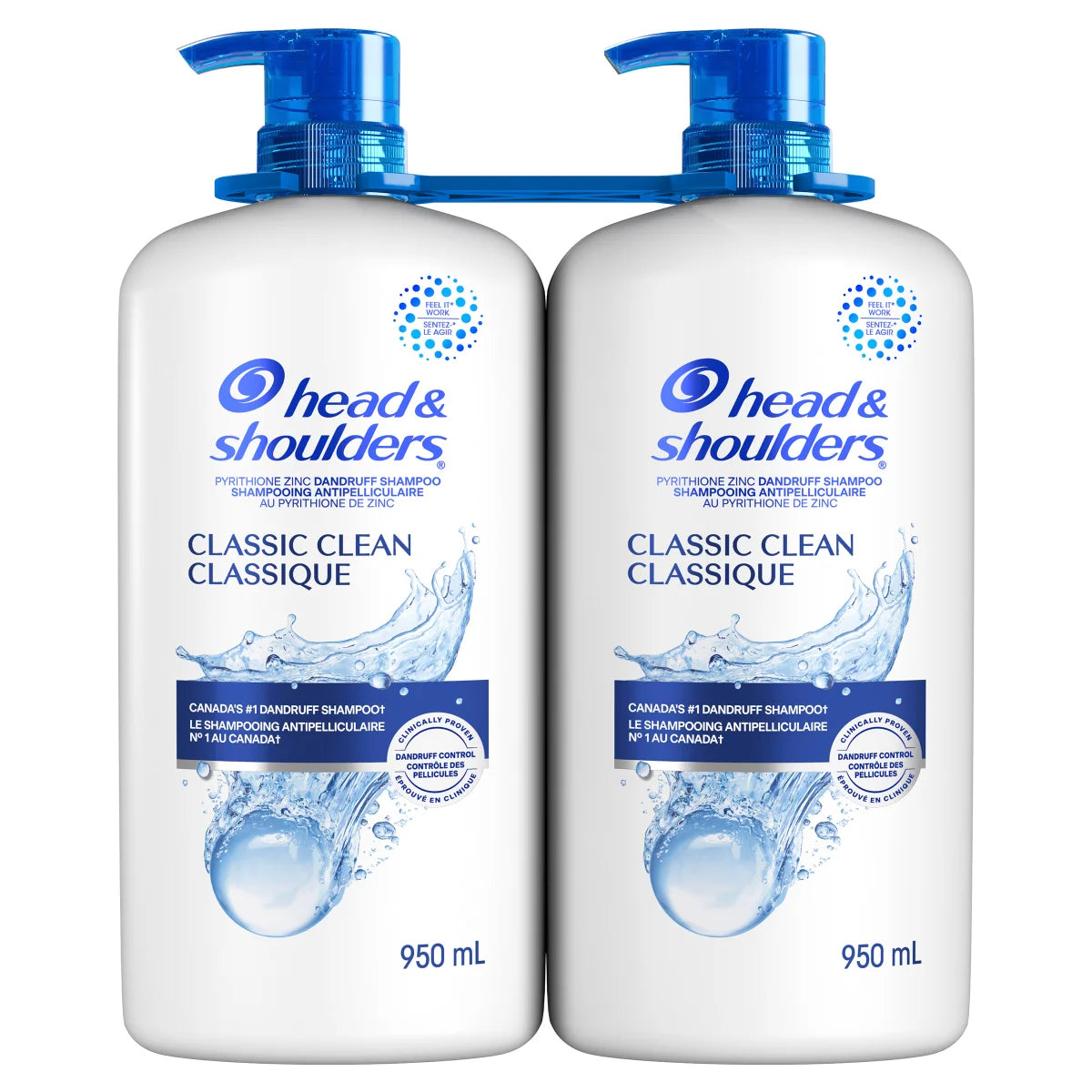Head and Shoulders Classic Clean Anti-dandruff Shampoo, 2 × 950 mL