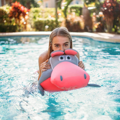 Hippo Large Kids Pool Float Toy – Mesh Water Lounger