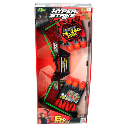 Hyper Strike Bow and Darts Outdoor Battle Set – Long-Range Whistling Arrow Blaster