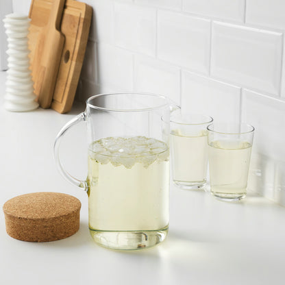 IKEA 365+ Pitcher with lid, clear glass/cork, 1.5 l (51 oz)