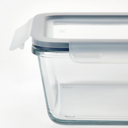 (3 Piece) IKEA 365+ Food container with lid, rectangular/glass, 1.0 l (34 oz)