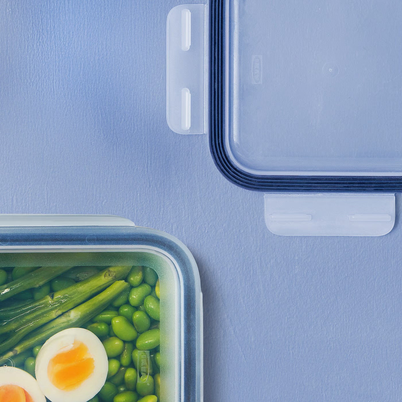 (3 Piece) IKEA 365+ Food container with lid, rectangular/glass, 1.0 l (34 oz)