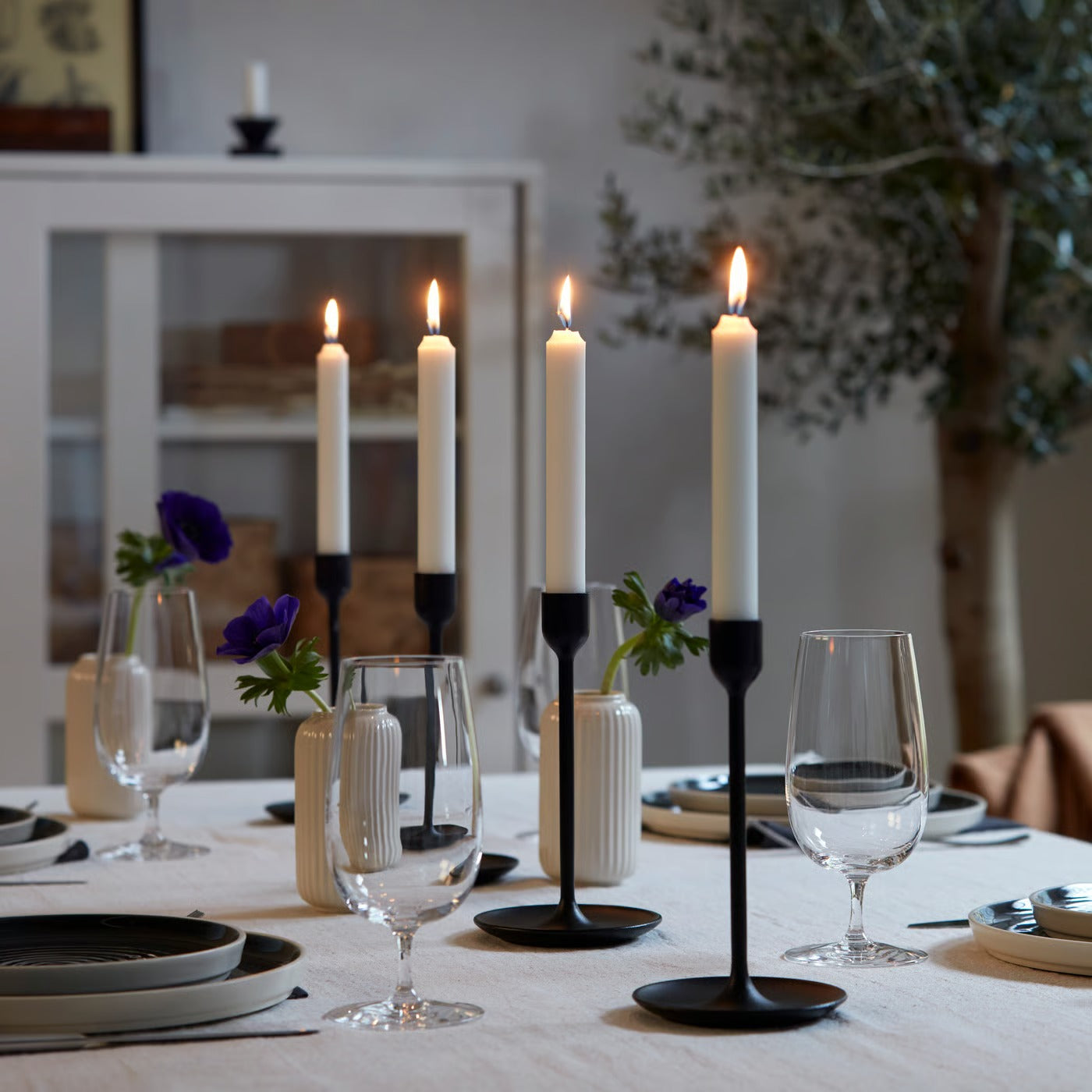 (20 PACK) IKEA JUBLA Unscented chandelier candle, 19 cm 6 hr (7 ½ " 6 hr) -White
