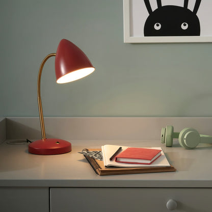 IKEA ISNÅLEN LED work lamp, red/brass color