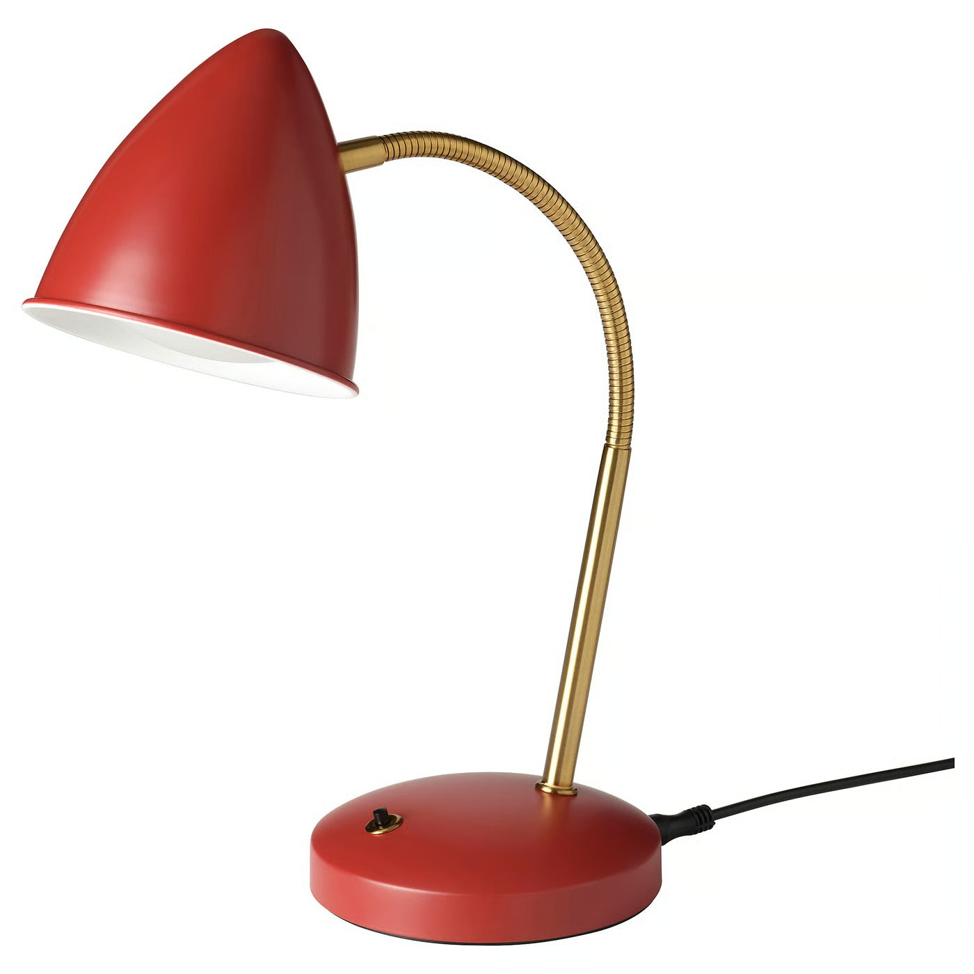 IKEA ISNÅLEN LED work lamp, red/brass color