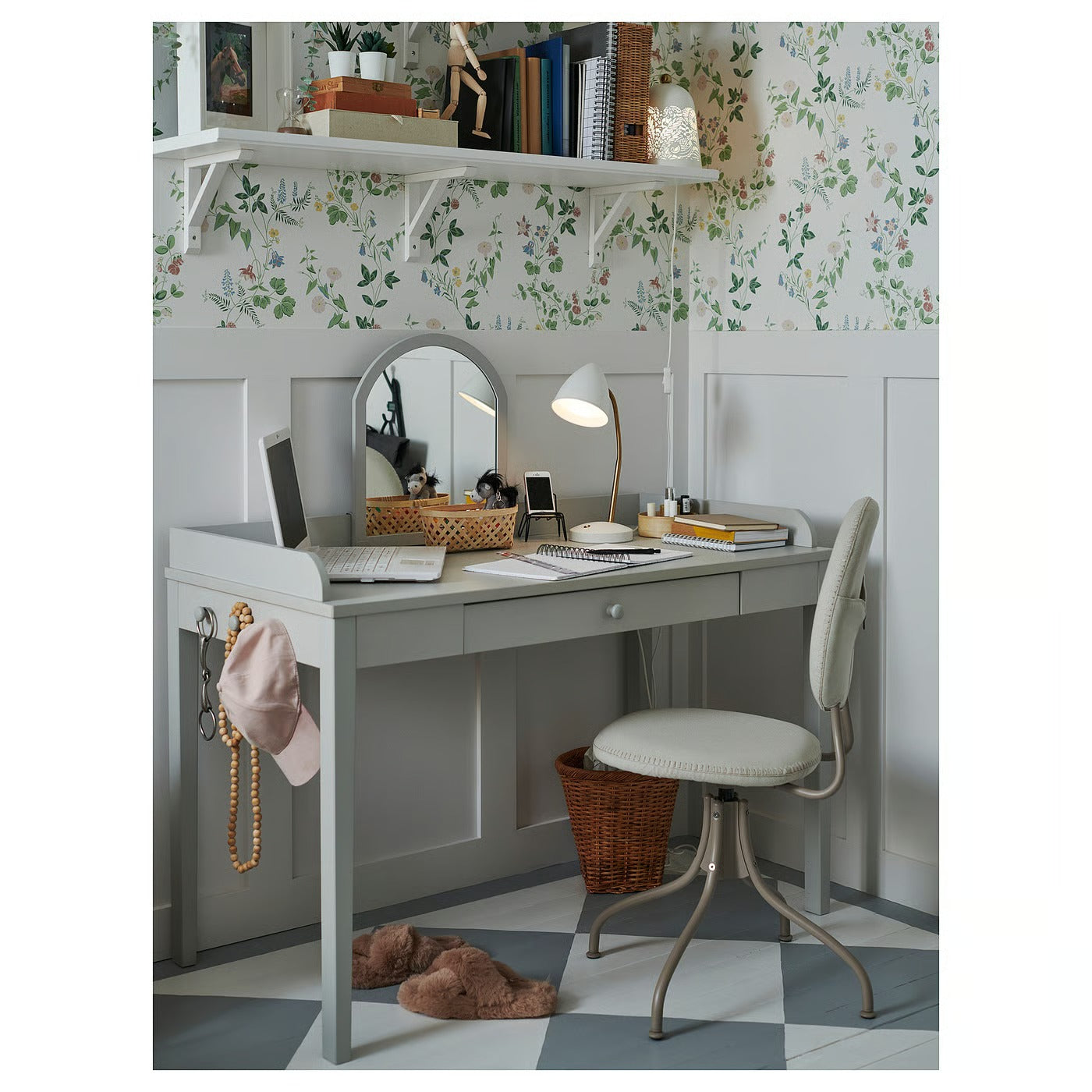 IKEA ISNÅLEN LED work lamp, white/brass color