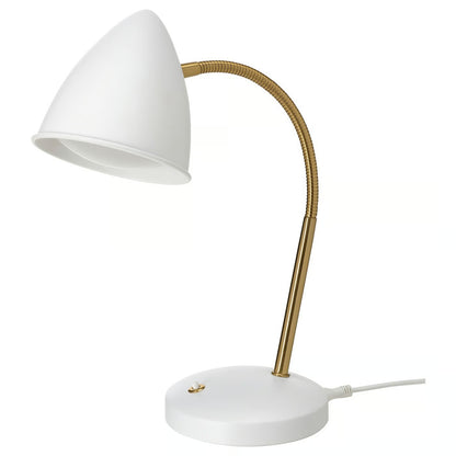 IKEA ISNÅLEN LED work lamp, white/brass color