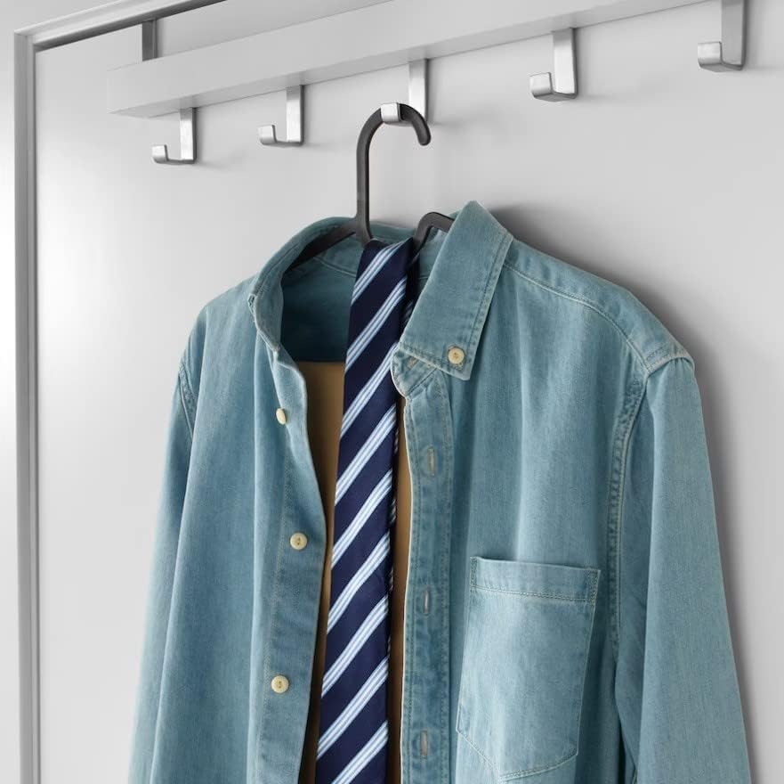 Lightweight Hangers Flexible Sturdy Black (20 Pack)