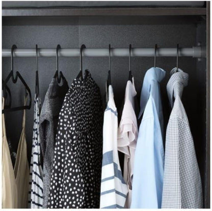 Lightweight Clothes Hangers, Black, Plastic, 39 Centimetres - Set of 30